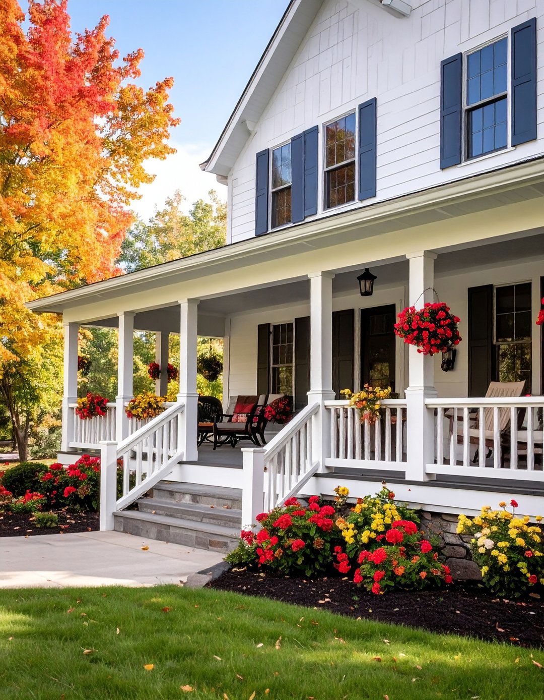Wraparound Porch Design - 24 Raised Ranch Front Porch Ideas
