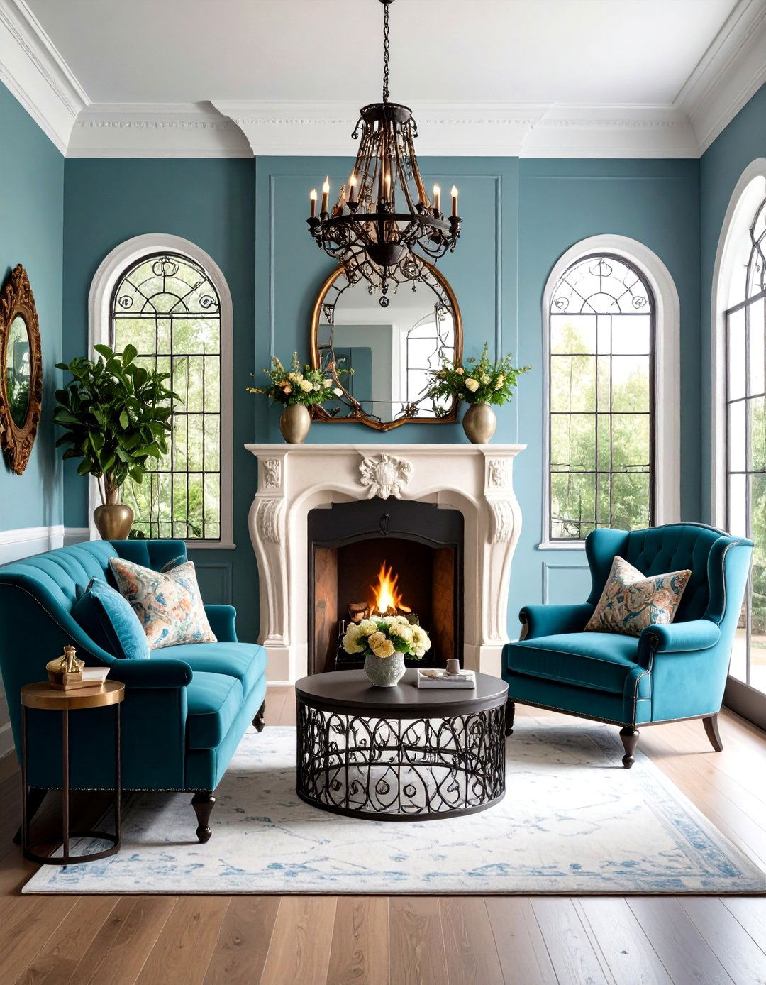 Wrought Iron Accent Spanish Fireplace - 24 Spanish Style Fireplace Ideas