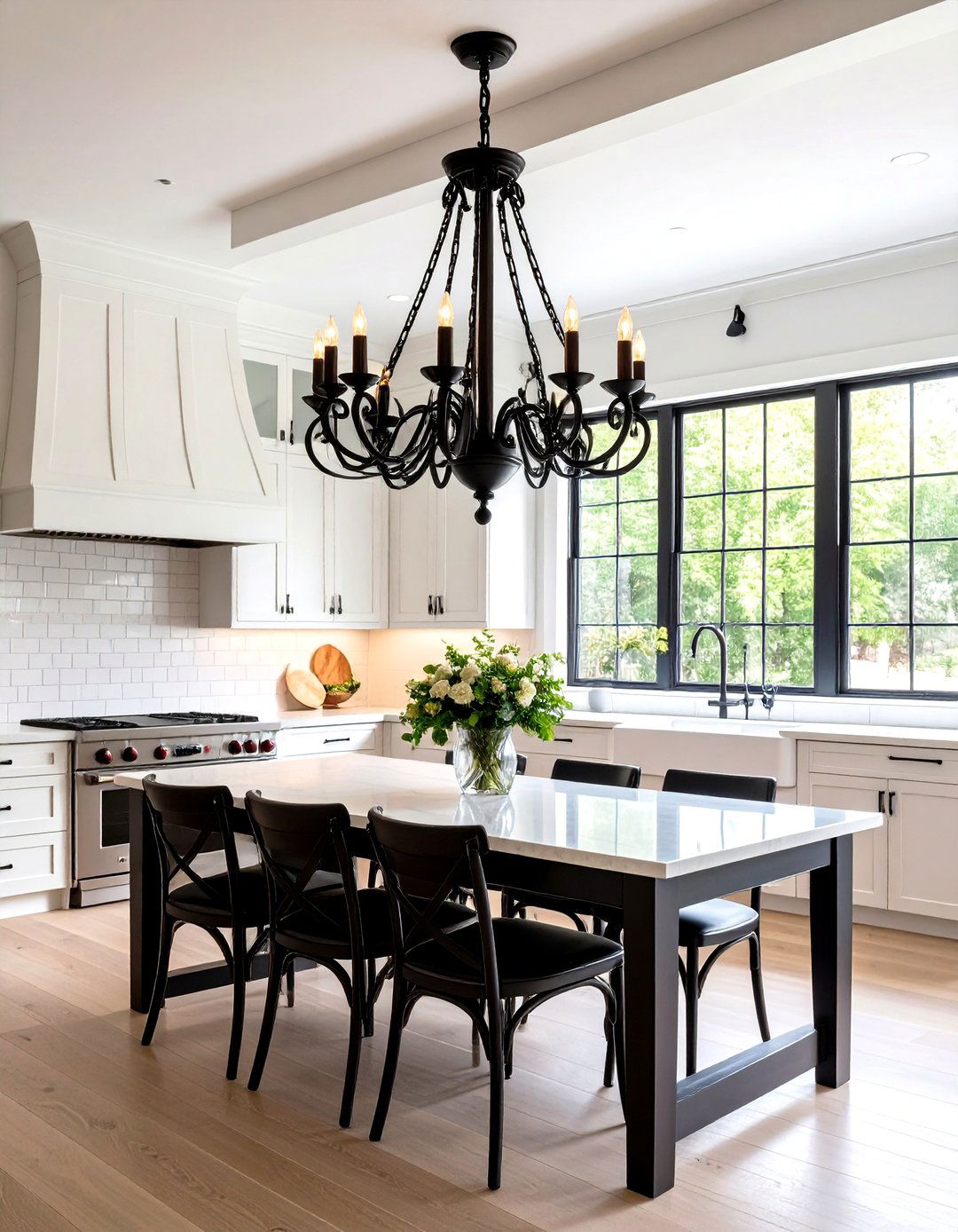 Wrought Iron Chandelier Statement Lighting - 24 Spanish Style Kitchen Ideas