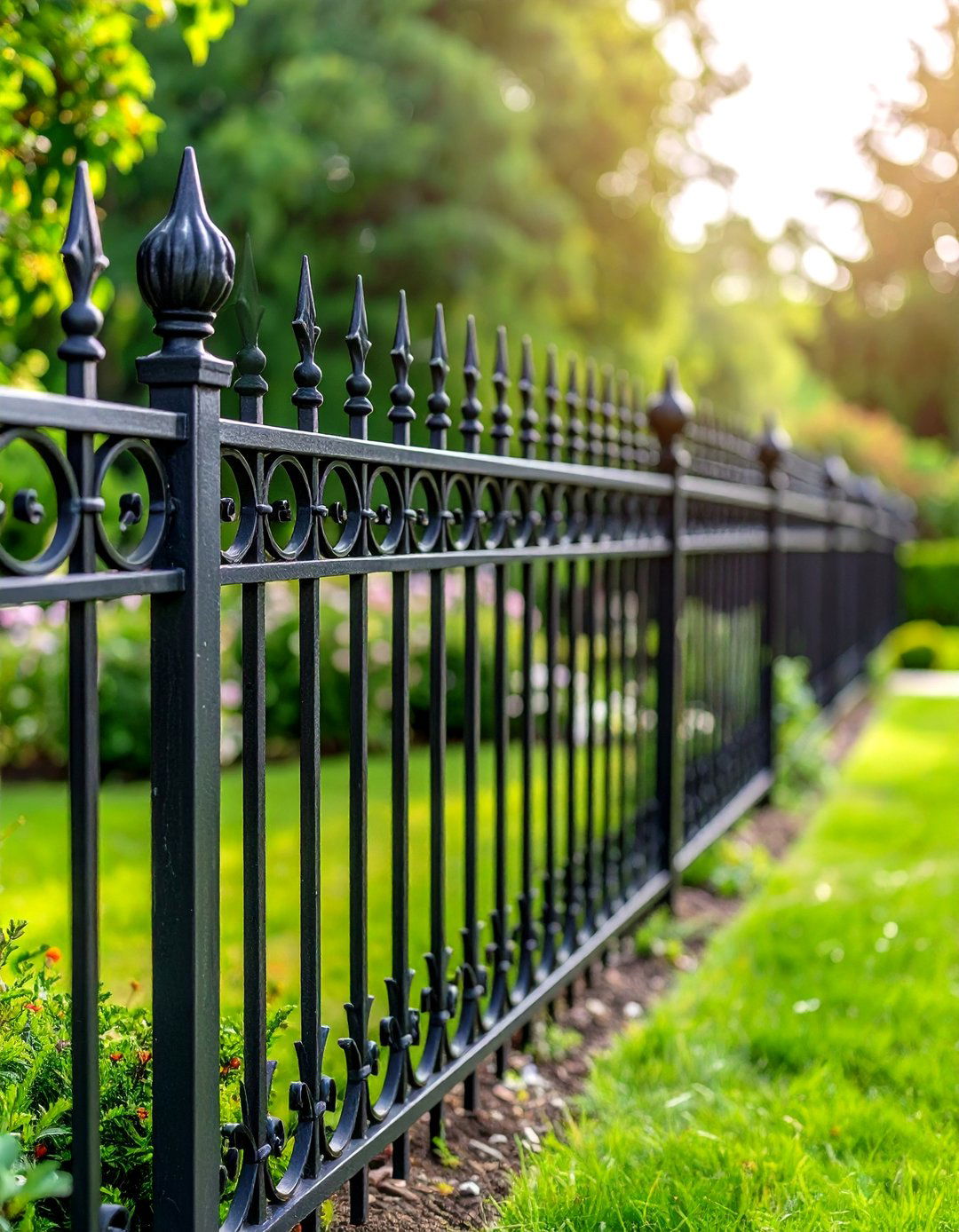 Wrought Iron Classic Fence - 24 Types of Fences