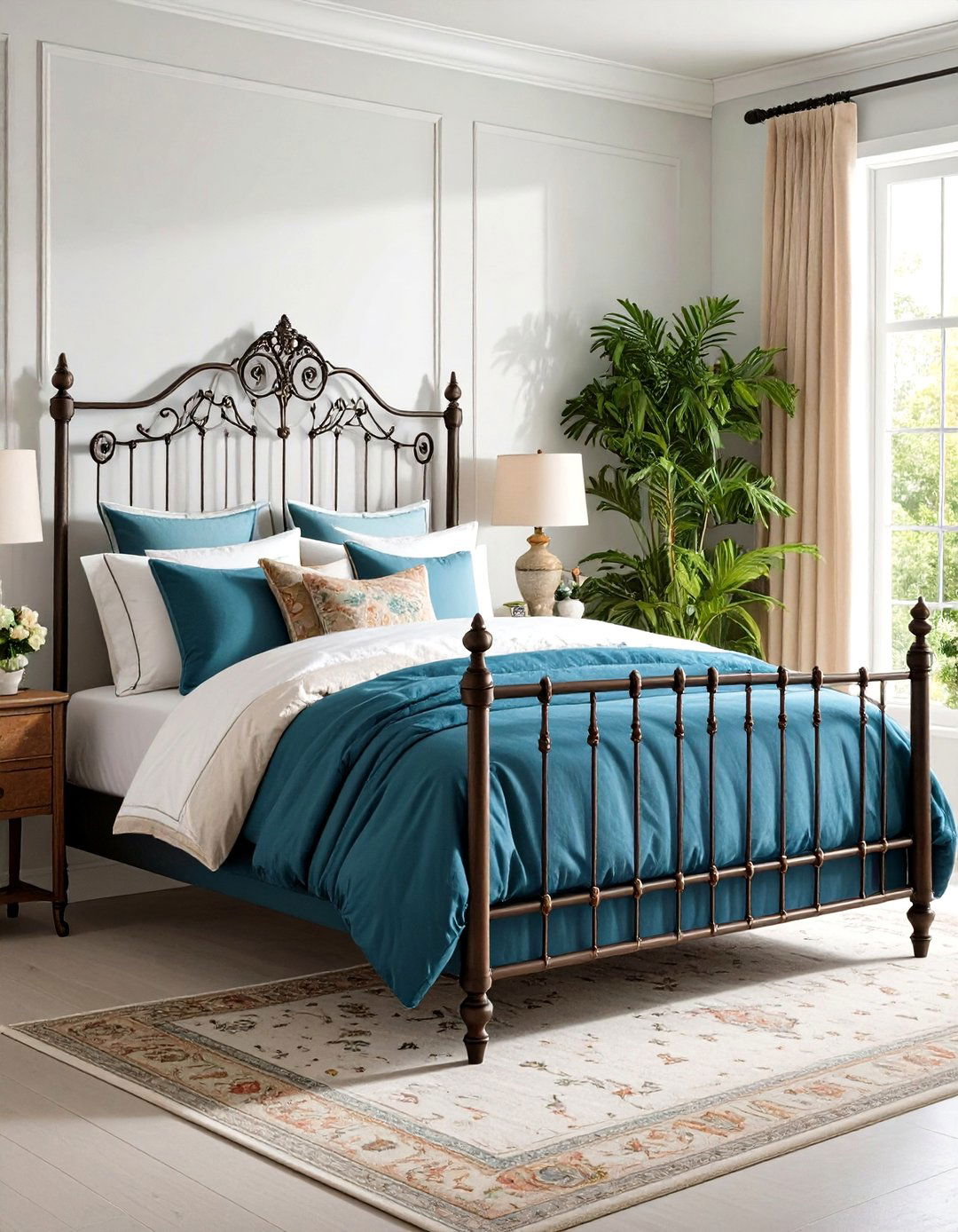 Wrought Iron Country Bed Frames - 24 Country Bedroom Ideas