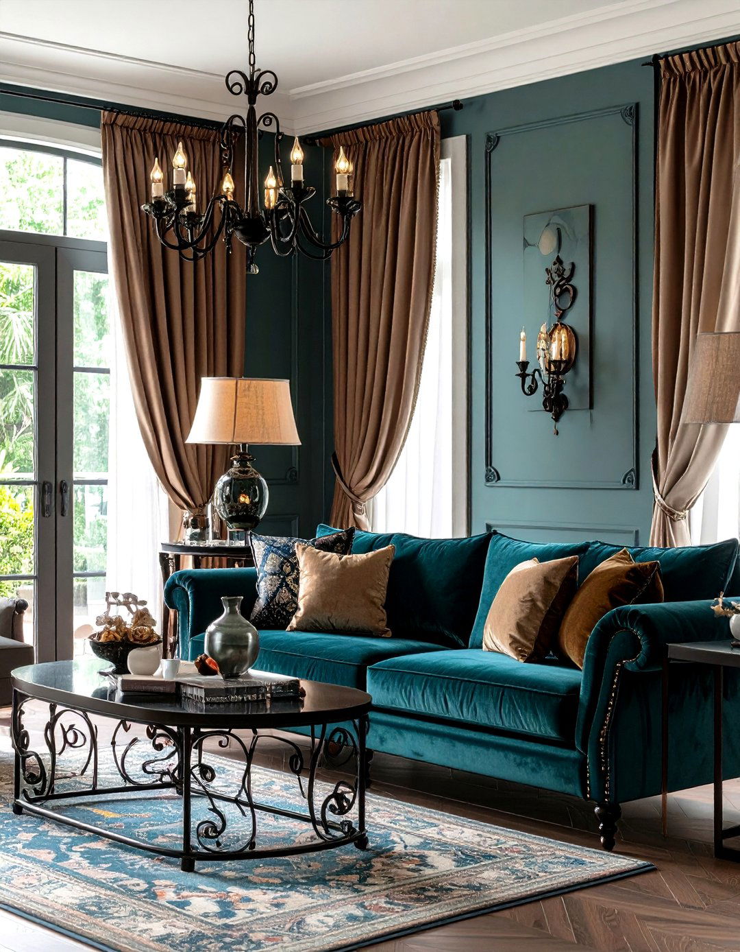 Wrought Iron Decorative Details - 24 Small Rustic Living Room Ideas