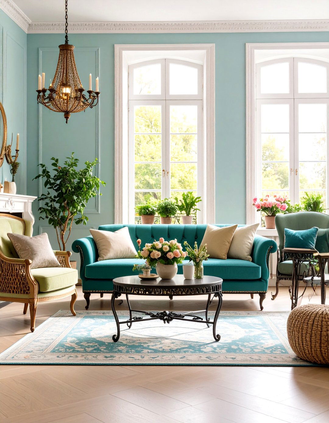 Wrought Iron Decorative Elements - 24 Parisian-style Living Room Ideas