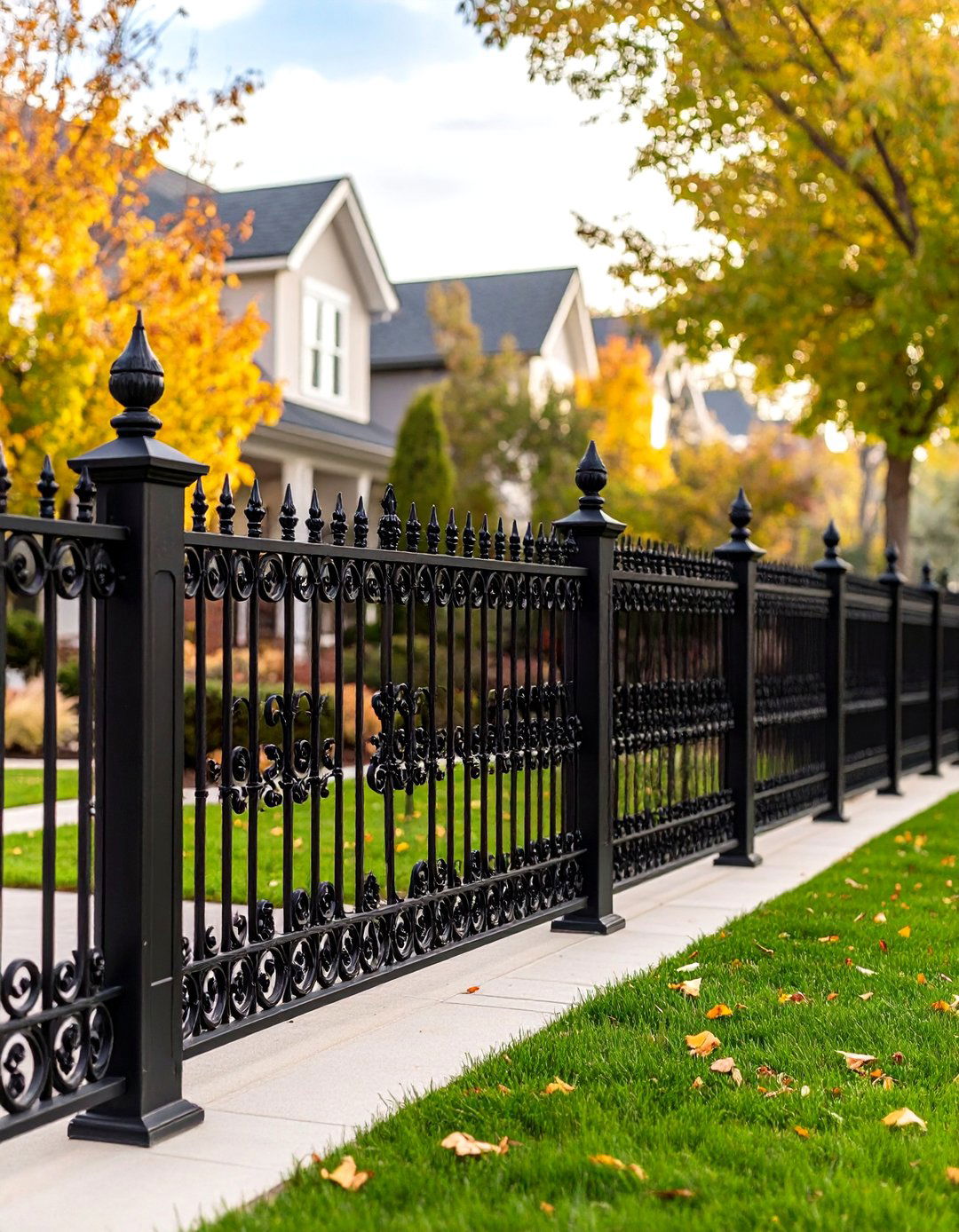 Wrought Iron Decorative Fence - 24 Backyard Fence Ideas