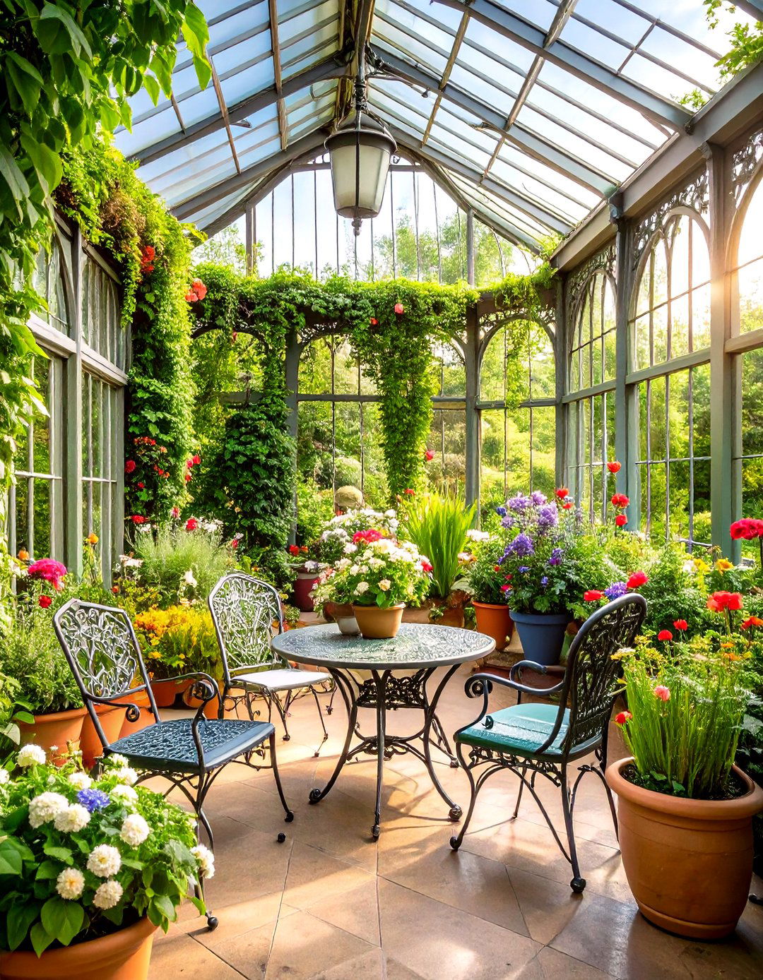 Wrought Iron Garden Room Sanctuary - 24 Victorian Sunroom Ideas