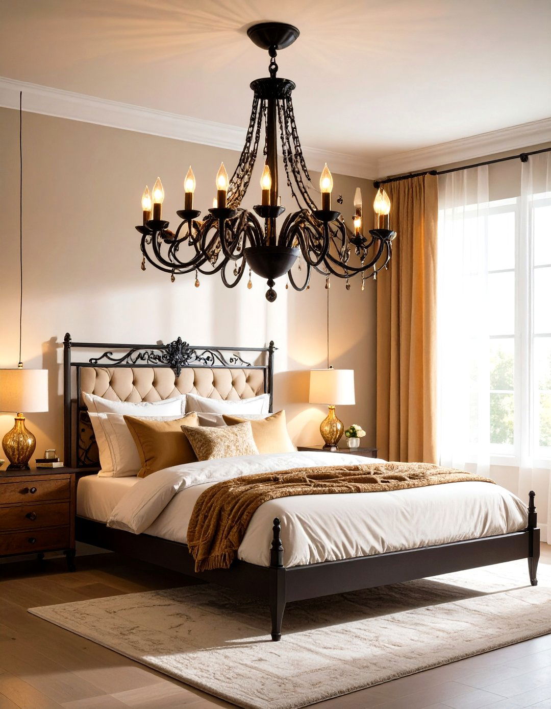 Wrought Iron Lighting Fixtures - 24 Mexican Bedroom Ideas