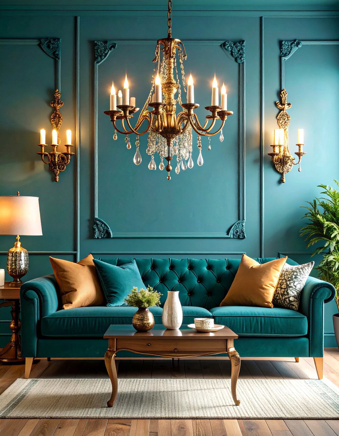 Wrought Iron Lighting and Accents - 24 Mediterranean Living Room Ideas