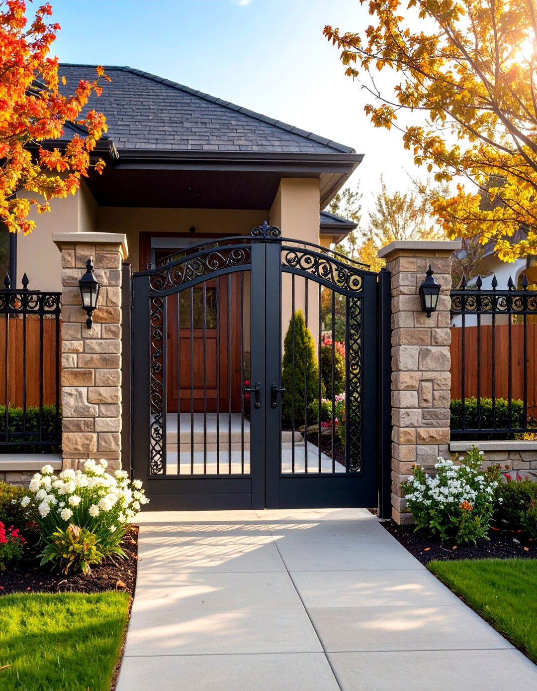 Wrought Iron Ornamental Fence Gate - 24 Fence Gate Ideas
