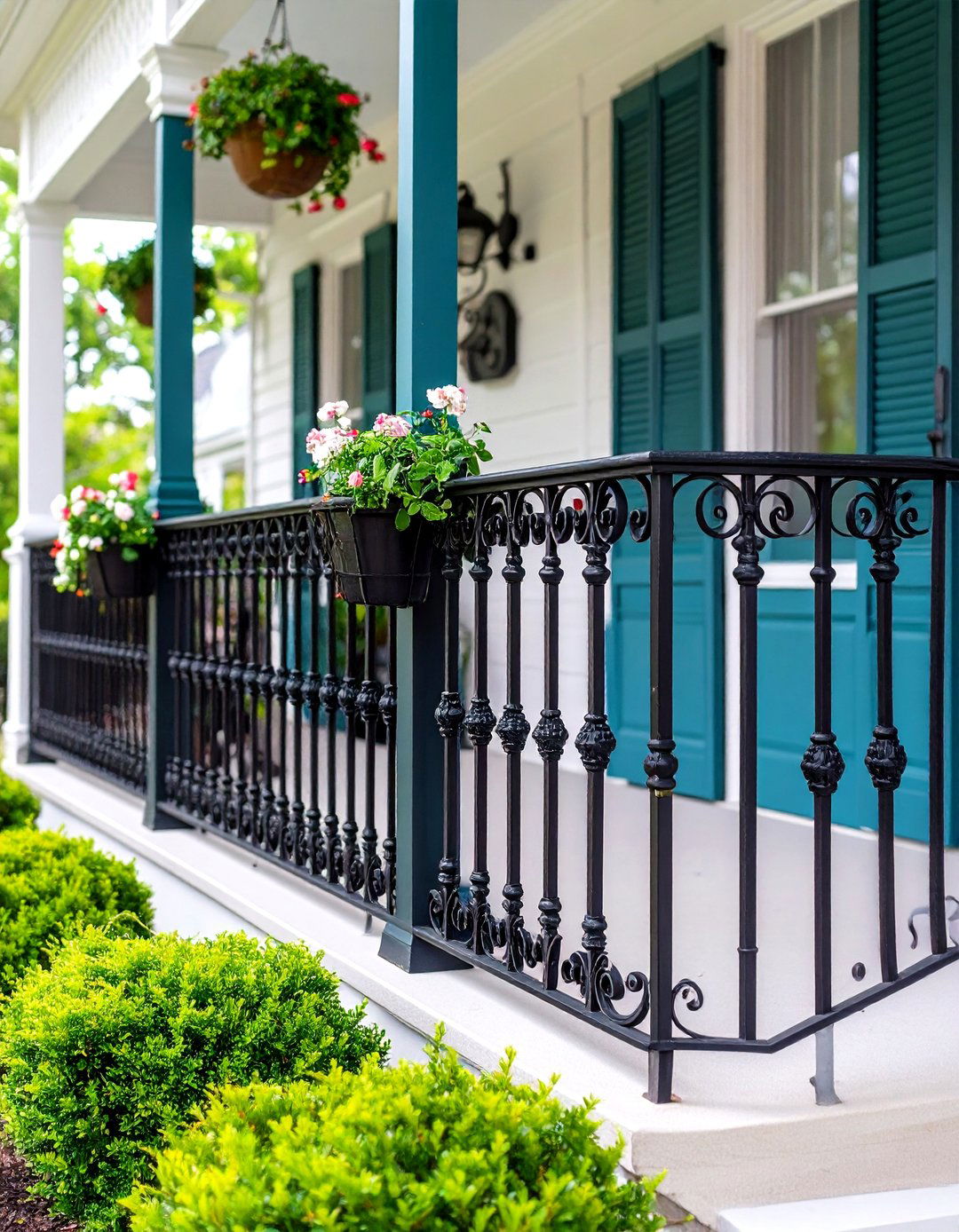 Wrought Iron Ornamental Porch Railing - 24 Porch Railing Ideas