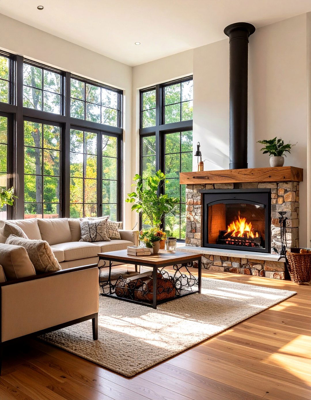 Wrought Iron Screen Decorative Fireplace - 24 Spanish Style Fireplace Ideas