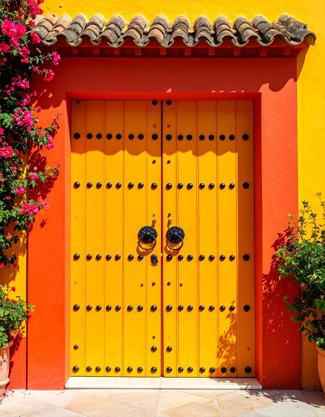 Wrought Iron Strap Hinge Spanish Door - 24 Spanish Style Front Door Ideas