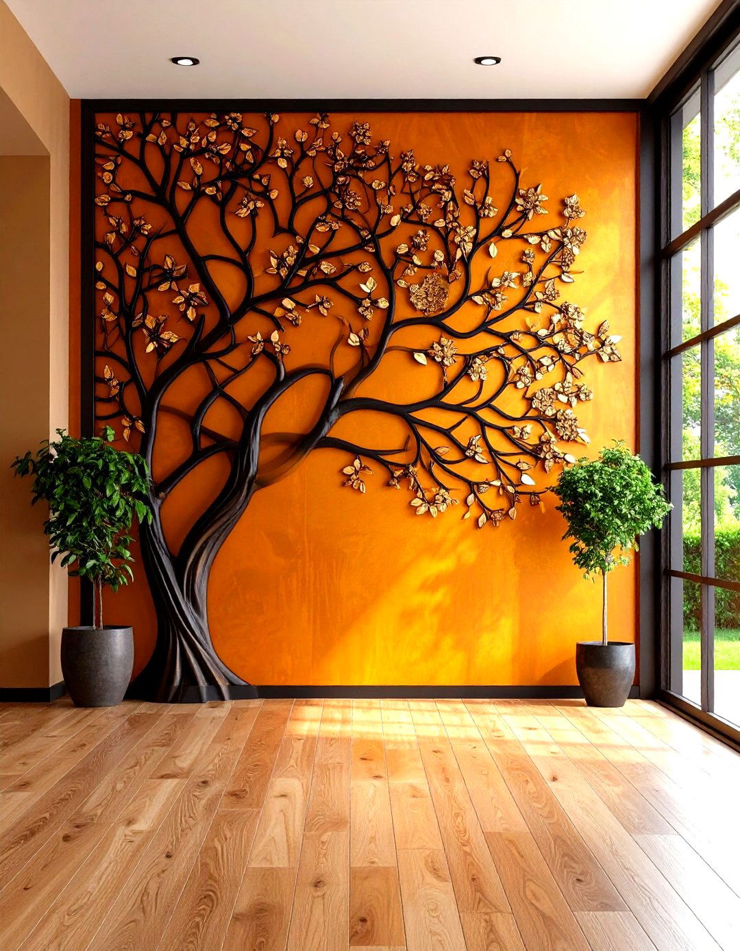 Wrought Iron Wall Sculpture - 24 Rustic Wall Decor Ideas