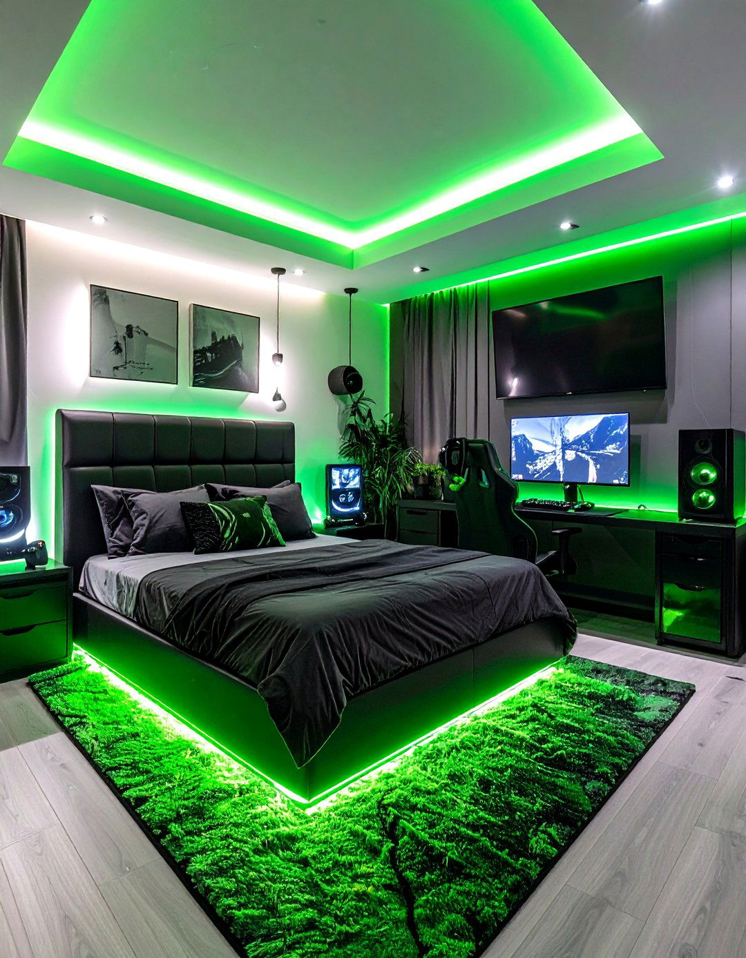 Xbox Gaming Console Theme Setup - 24 Boys Gaming Bedroom Ideas
