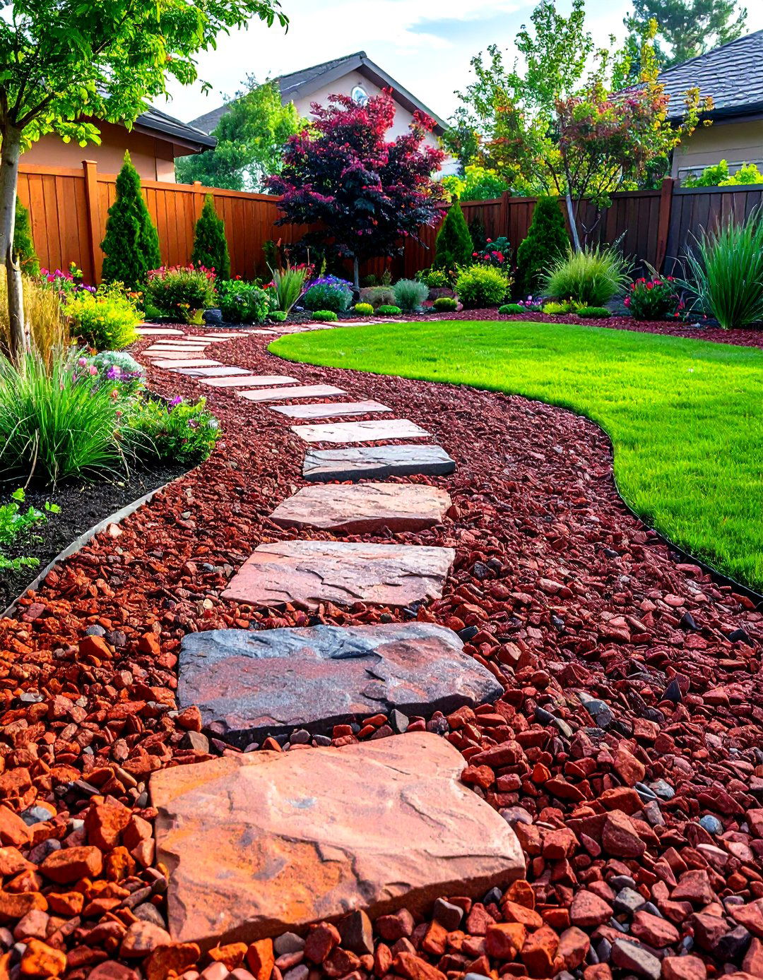 Xeriscaping Ground Cover - 24 Red Lava Rock Landscaping Ideas