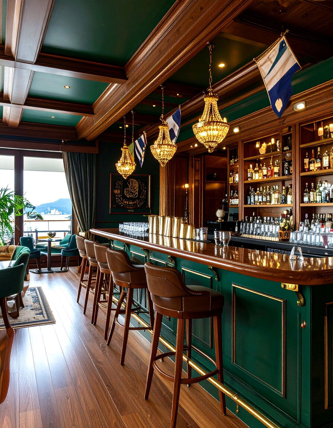 Yacht Club Bar Area - 24 Preppy Room Ideas