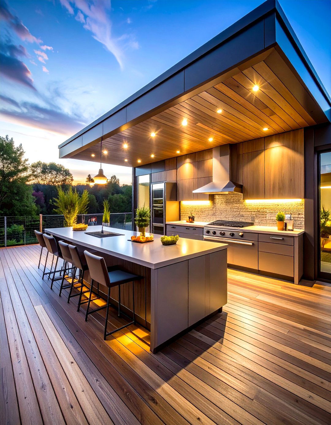 Year Round Climate Control Deck Kitchen - 24 Outdoor Kitchen on Deck