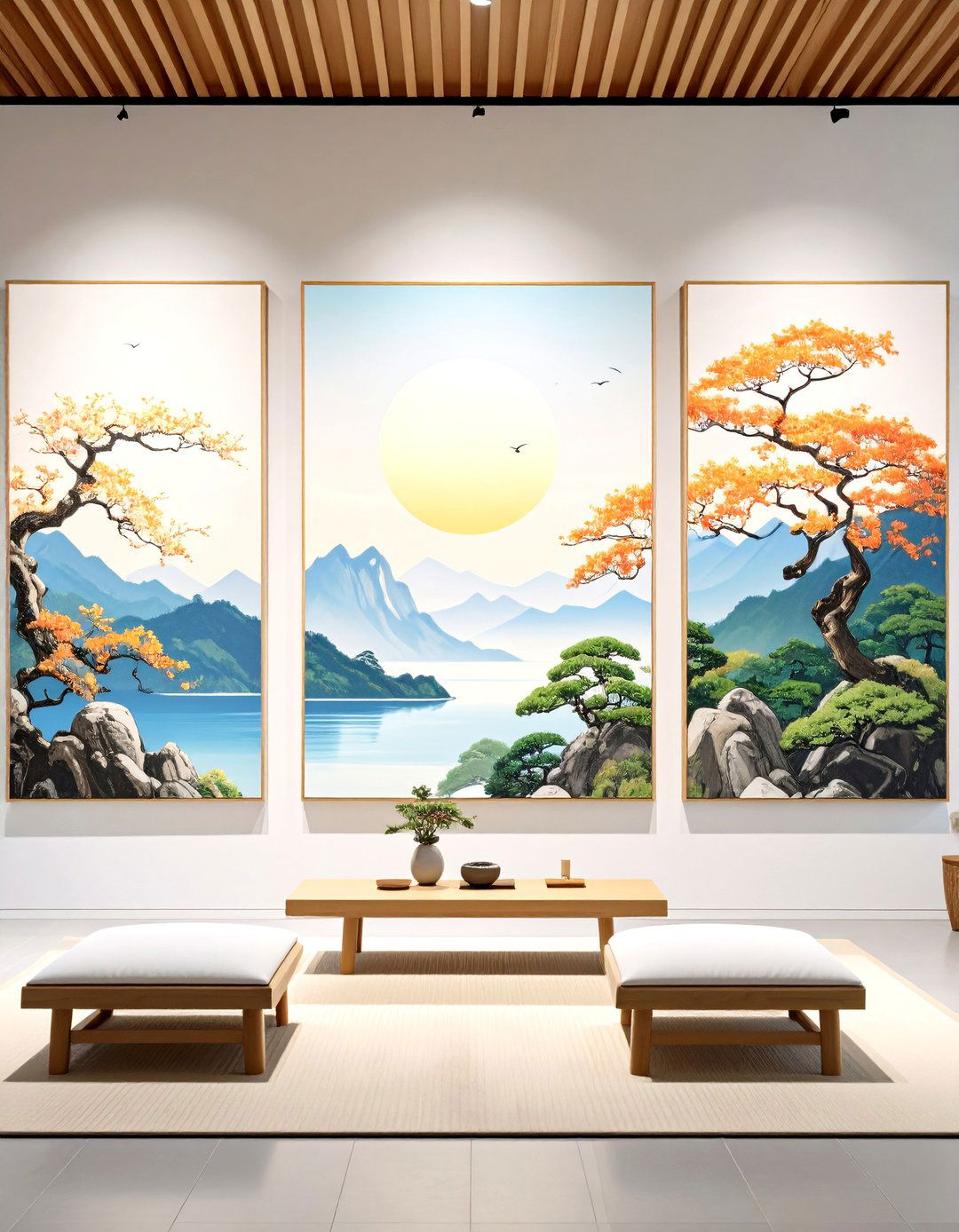 Zen Art Display with Negative Space - 24 Zen Room Ideas