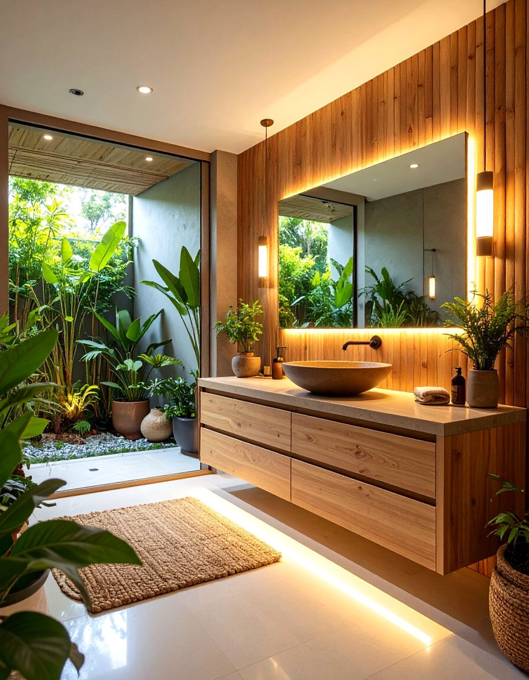 Zen Brown Meditation Space - 24 Brown Bathroom Ideas