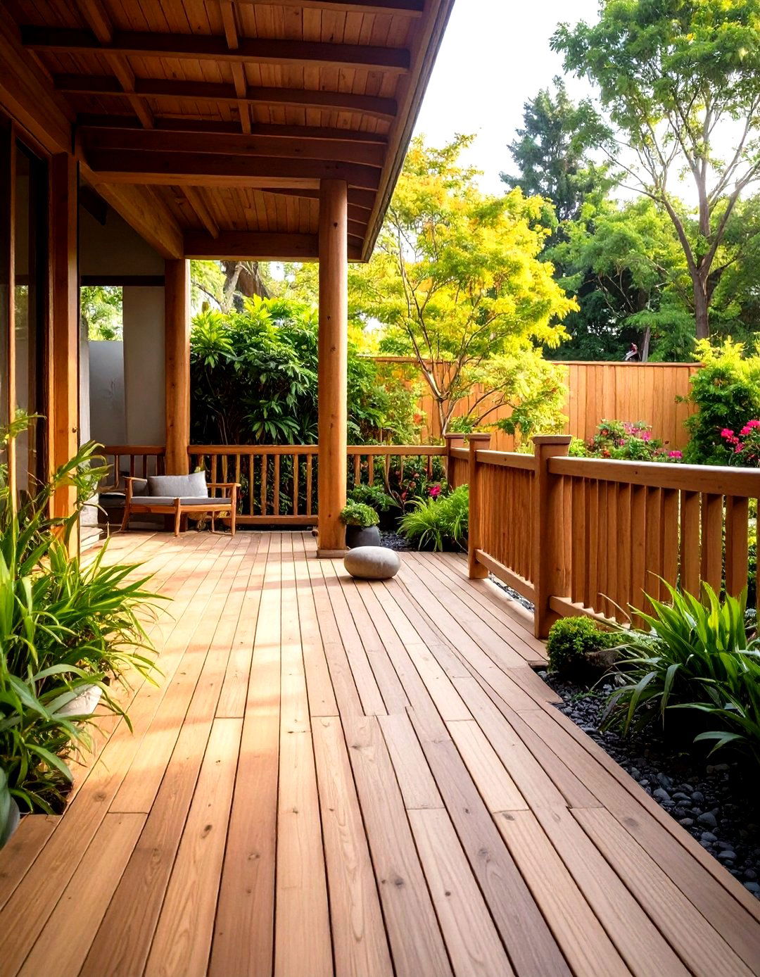 Zen Garden Front Porch Deck - 24 Front Porch Deck Ideas