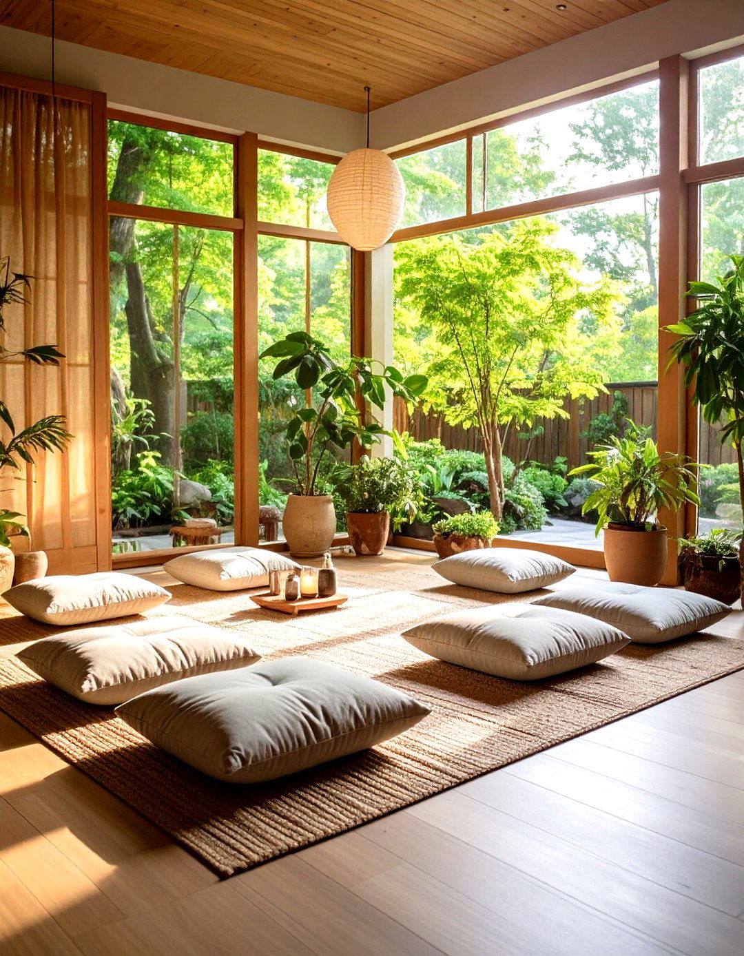 Zen Garden Meditation Corner - 24 Small Sunroom Ideas