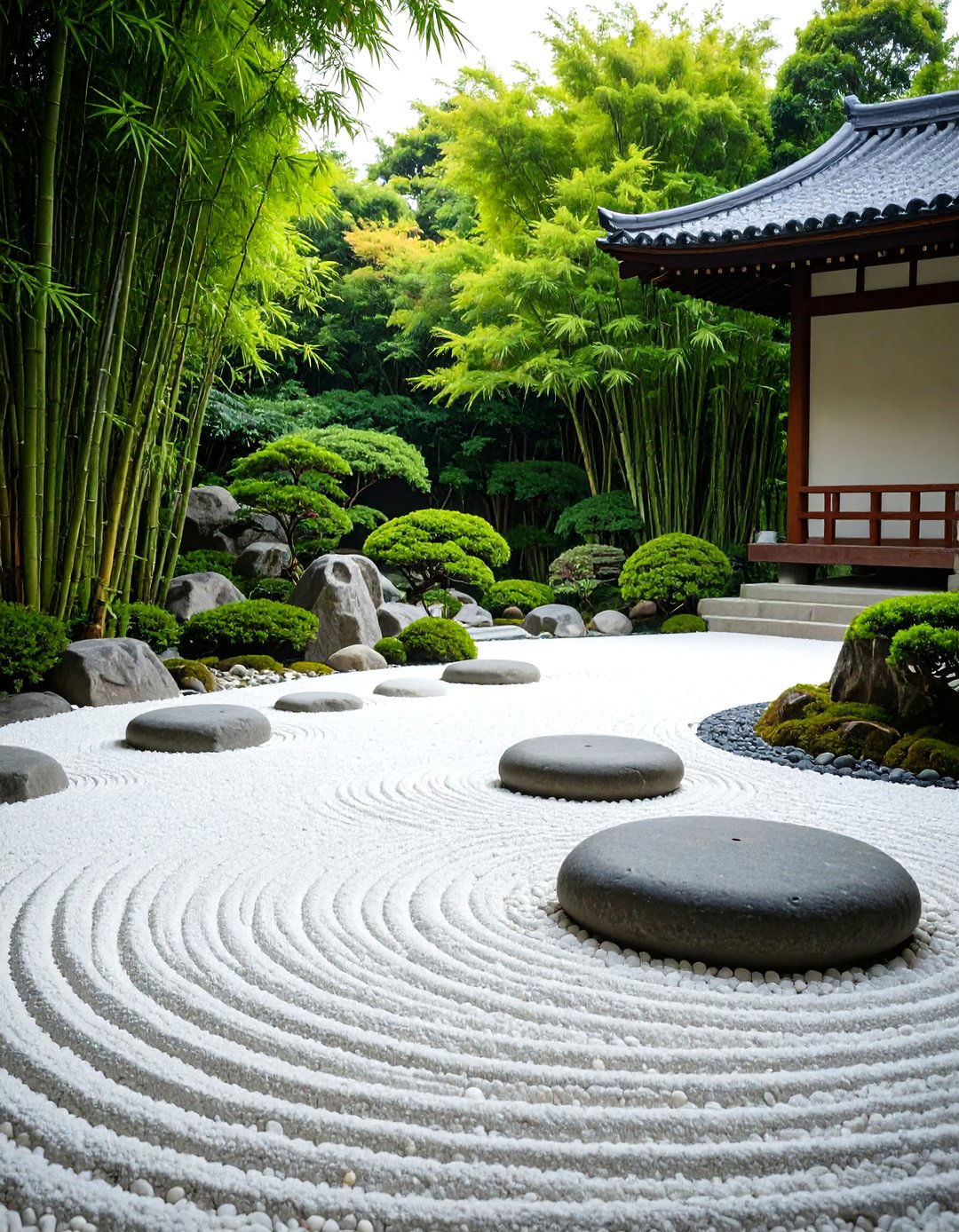 Zen Garden Meditation Spaces - 24 White Rock Landscaping Ideas