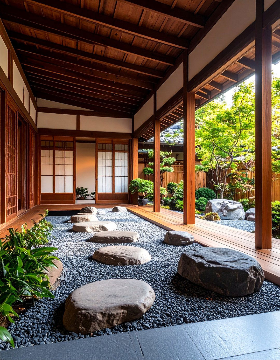 Zen Garden Stone Serenity - 24 Stone Porch Ideas
