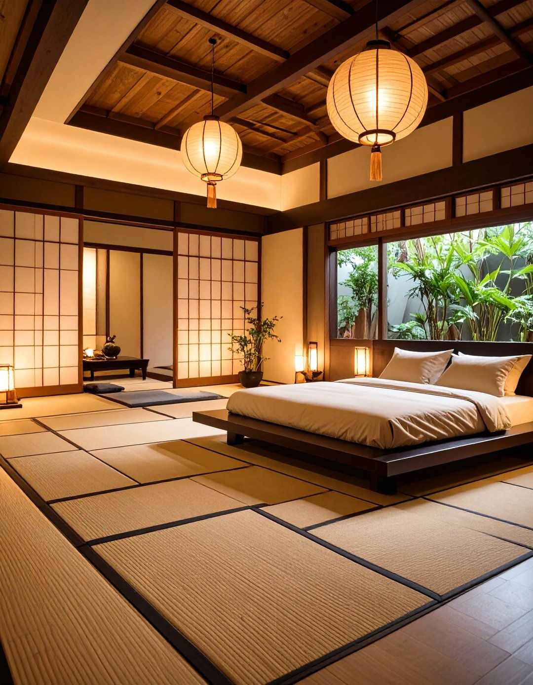 Zen Inspired Minimalist Black and Beige Meditation Space - 24 Black and Beige Bedroom Design Ideas