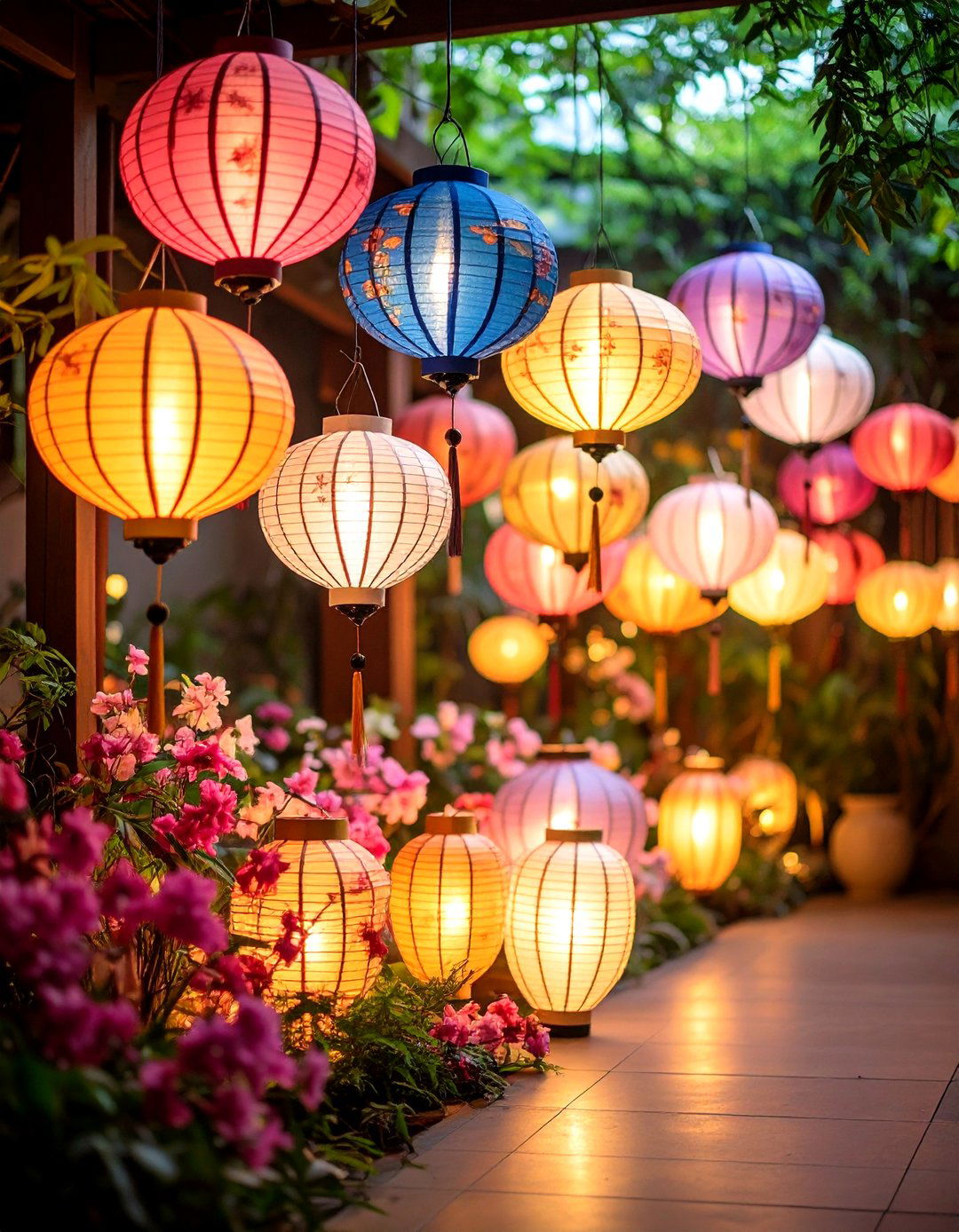 Zen Lighting with Paper Lanterns - 24 Zen Room Ideas