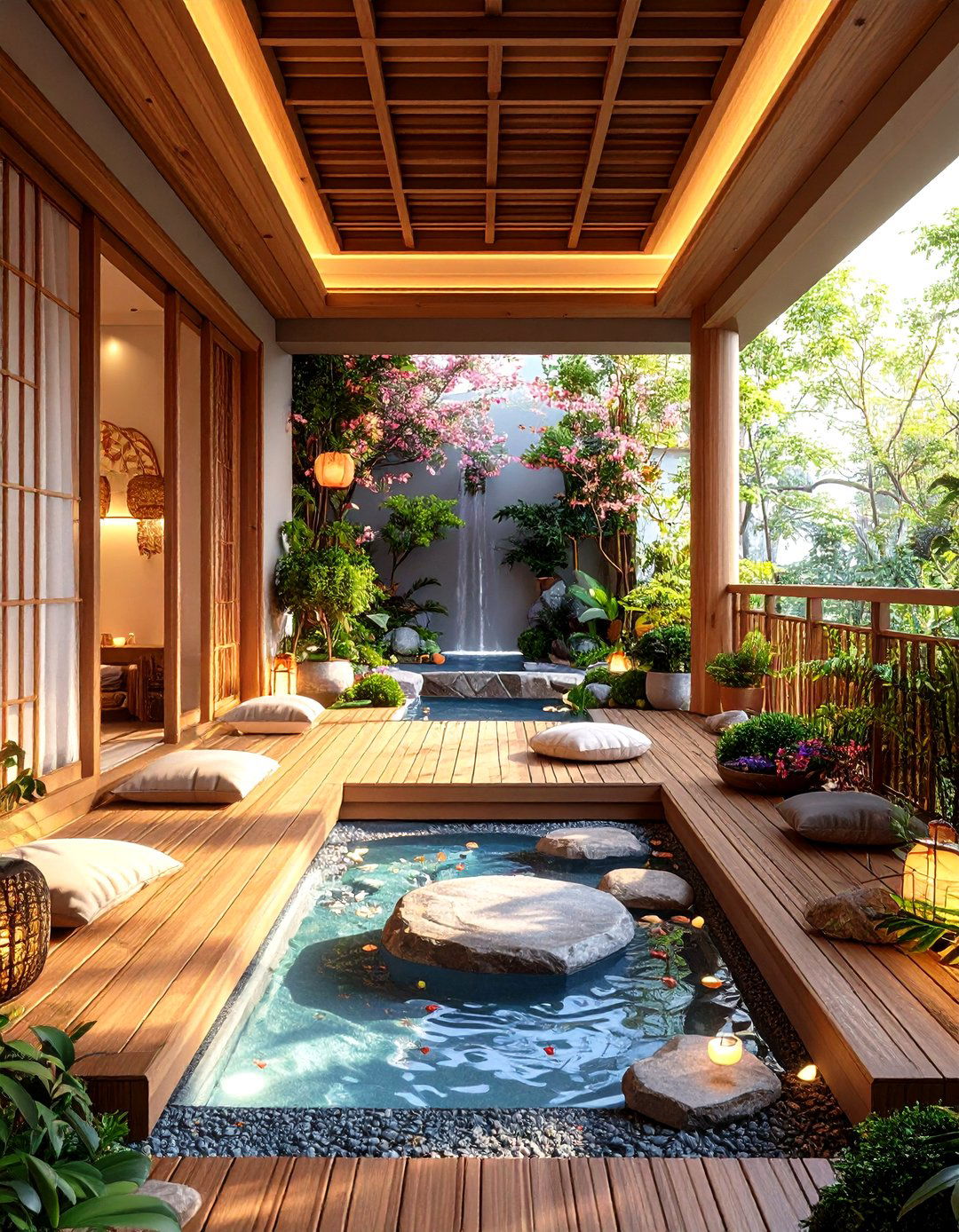 Zen Meditation Loft Balcony Sanctuary - 24 Loft Balcony Ideas