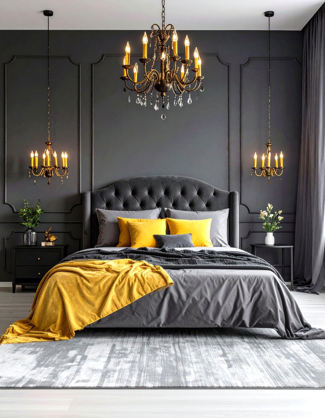 Zen Meditation Yellow and Grey Bedroom - 24 Yellow and Grey Bedroom Ideas