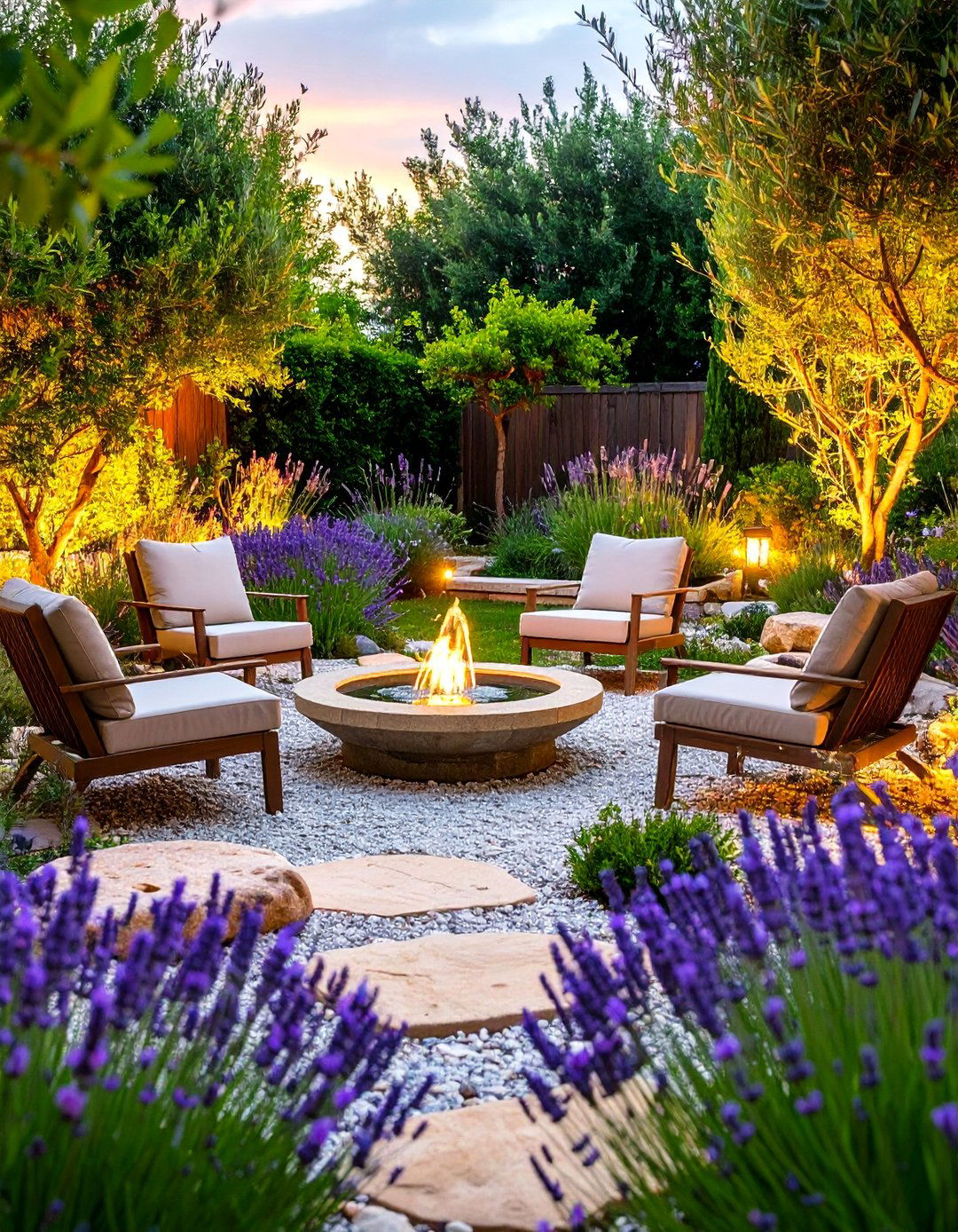 Zen Mediterranean Meditation Garden - 24 Mediterranean Patio Ideas