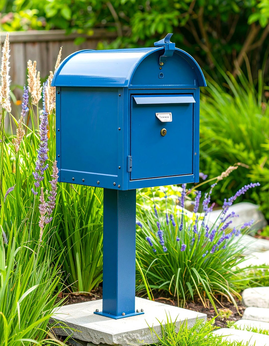 Zen Minimalist with Ornamental Grasses - 24 Mailbox Decor Ideas