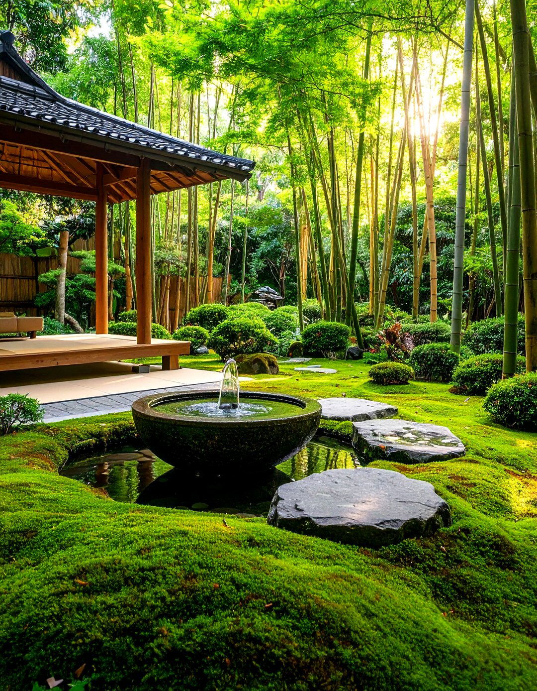 Zen Moss Tea Garden Retreat - 24 Moss Garden Ideas