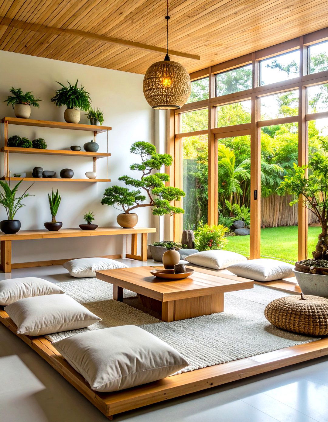 Zen Sunroom Office Sanctuary - 24 Sunroom Office Ideas