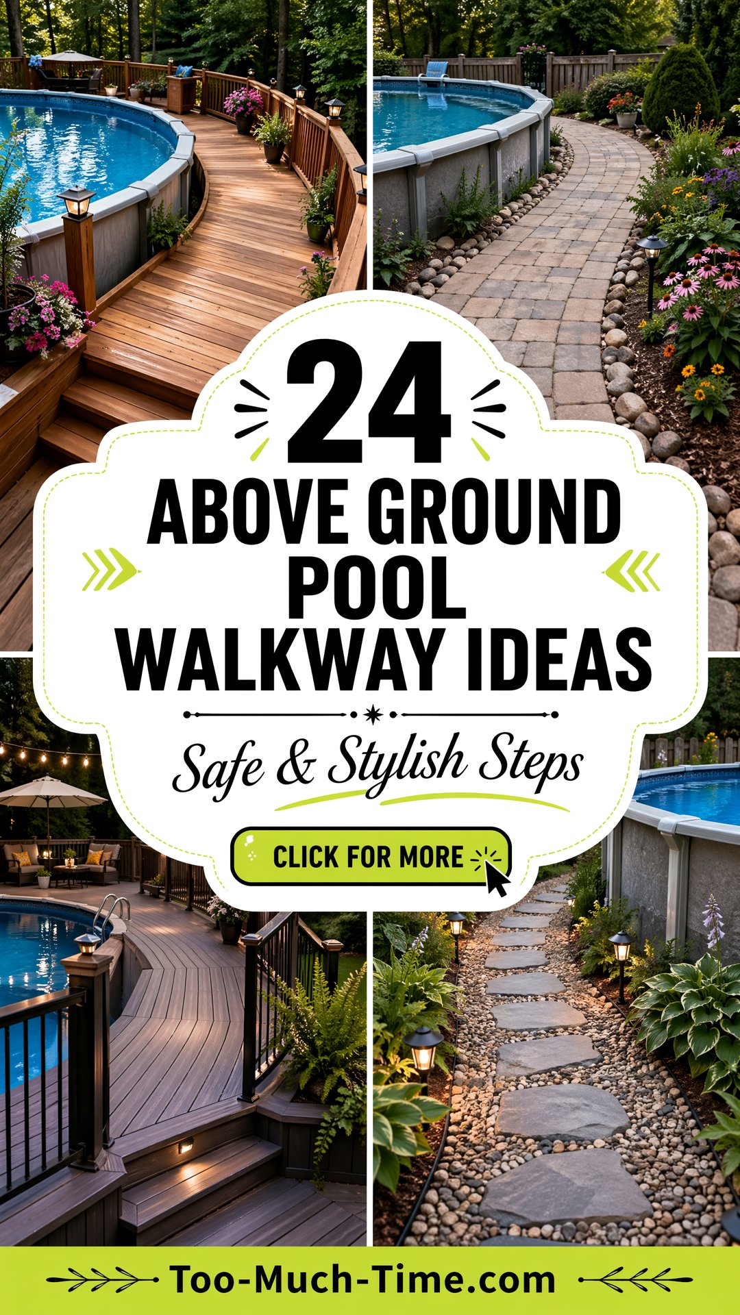 24 Above Ground Pool Walkway Ideas for Safe Access - 24 Above Ground Pool Walkway Ideas for Safe Access