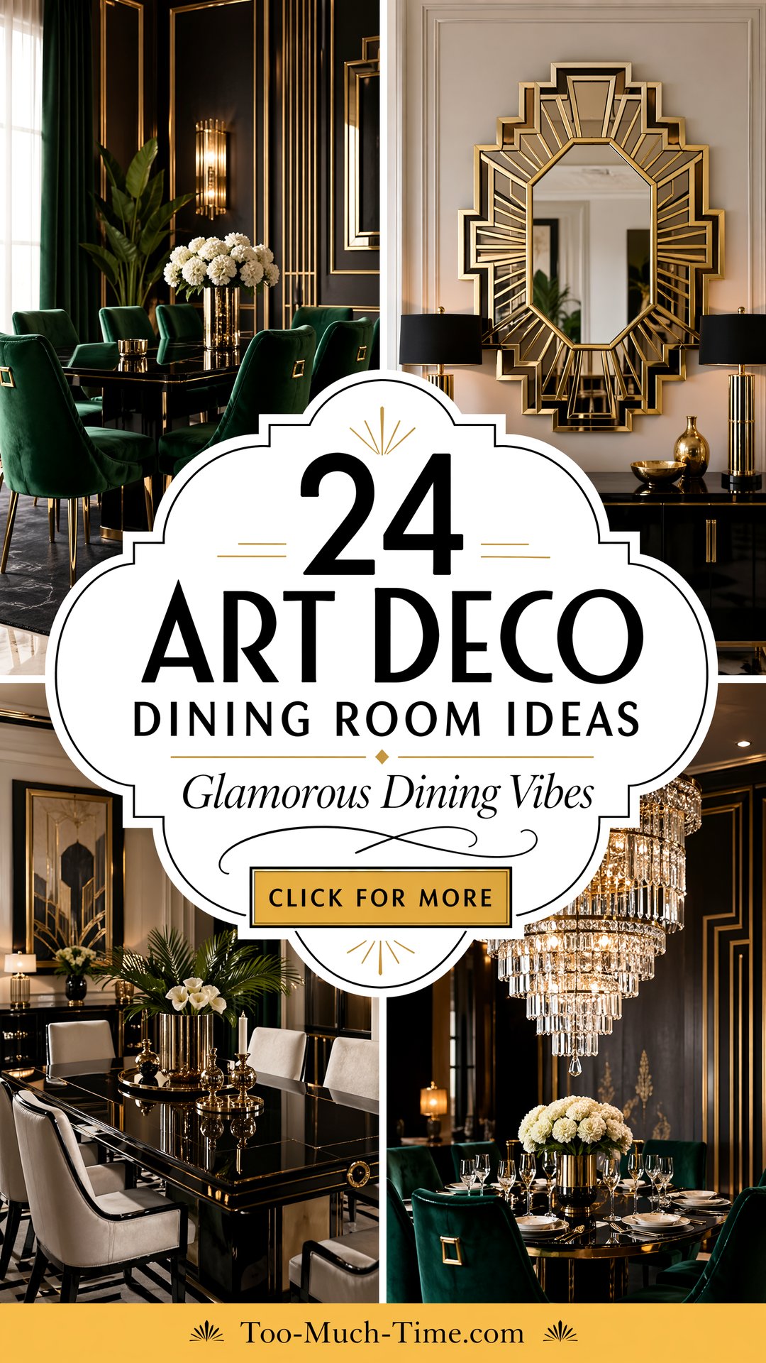 24 Art Deco Dining Room Ideas for Glam Dining Space - 24 Art Deco Dining Room Ideas for Glam Dining Space