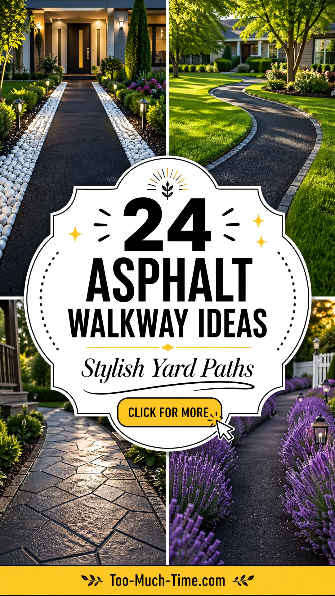 24 Asphalt Walkway Ideas for Stylish Paths in Yards - 24 Asphalt Walkway Ideas for Stylish Paths in Yards
