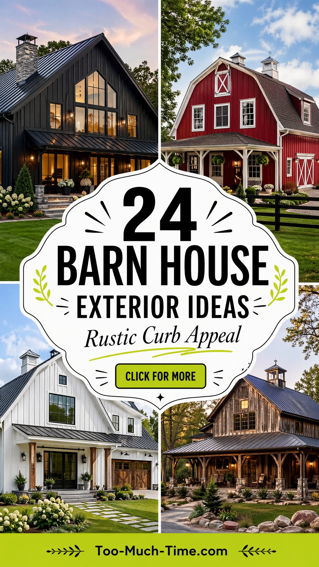24 Barn House Exterior Ideas Rustic Curb Appeal Today. - 24 Barn House Exterior Ideas: Rustic Curb Appeal Today.