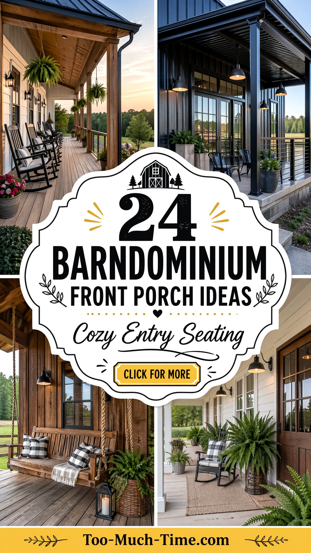 24 Barndominium Front Porch Ideas Cozy Entry Seating. - 24 Barndominium Front Porch Ideas: Cozy Entry Seating.