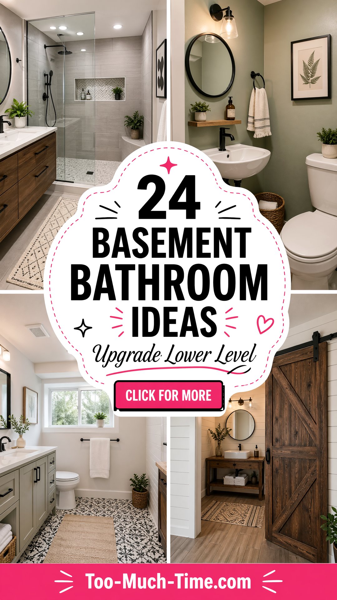 24 Basement Bathroom Ideas to Upgrade Your Lower Level Bath - 24 Basement Bathroom Ideas to Upgrade Your Lower Level Bath
