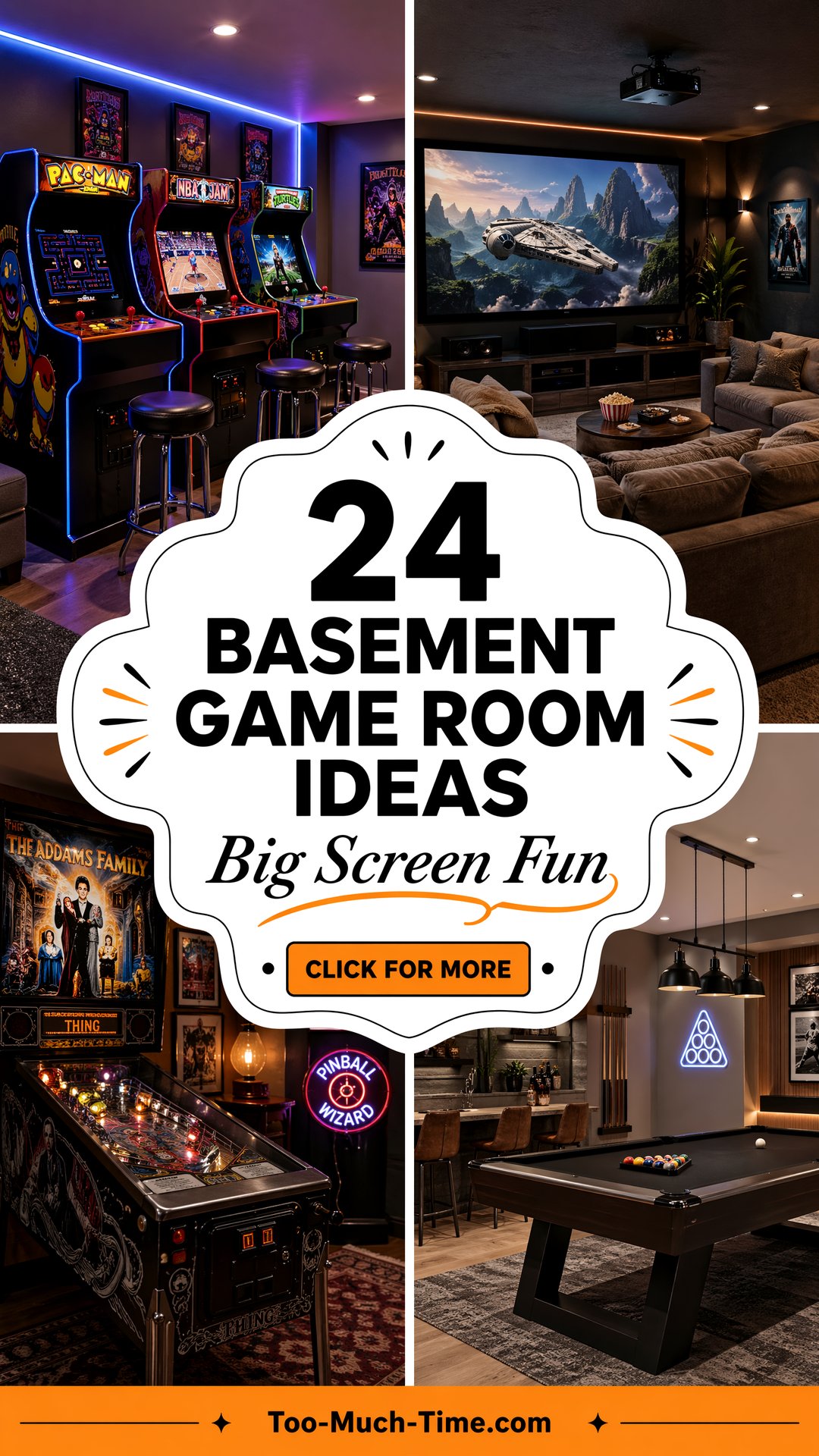 24 Basement Game Room Ideas for Big-screen Fun Zones - 24 Basement Game Room Ideas for Big-screen Fun Zones