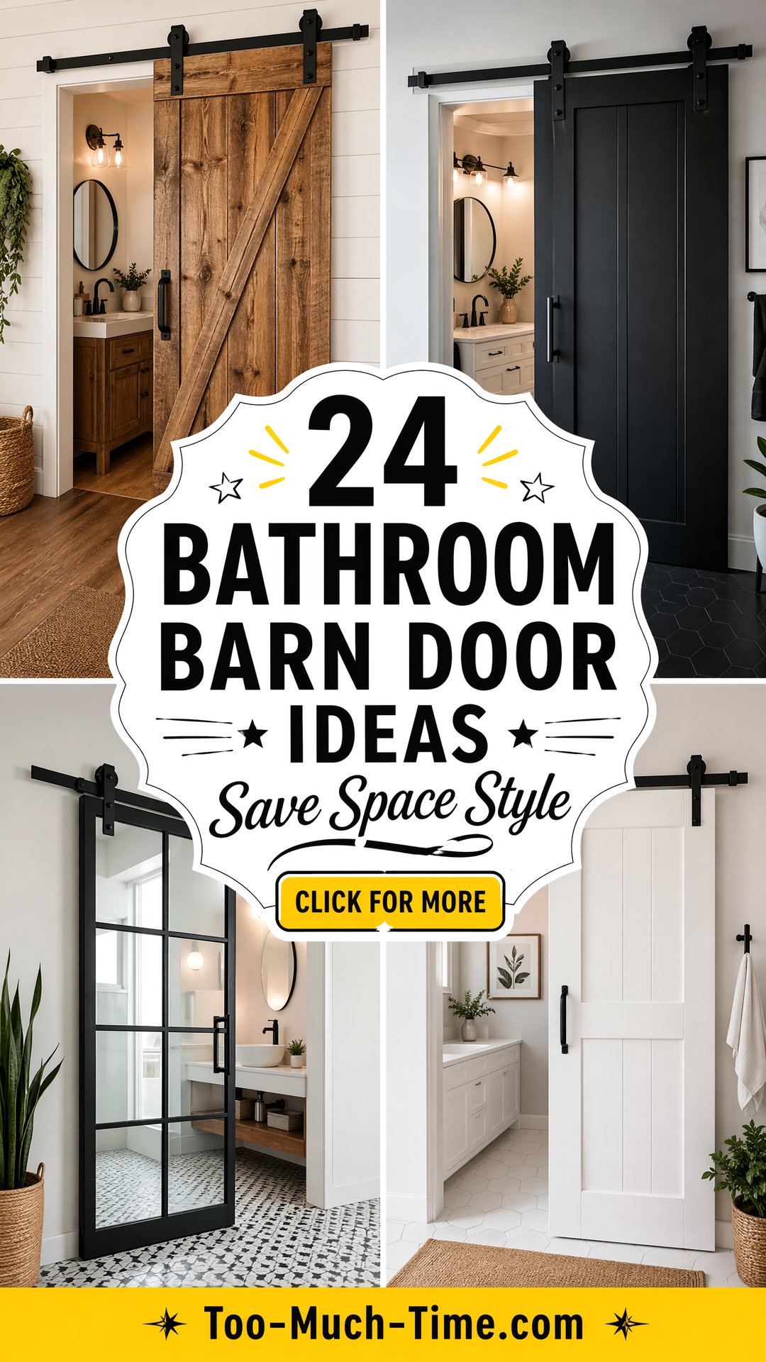 24 Bathroom Barn Door Ideas That Save Space and Style - 24 Bathroom Barn Door Ideas That Save Space and Style