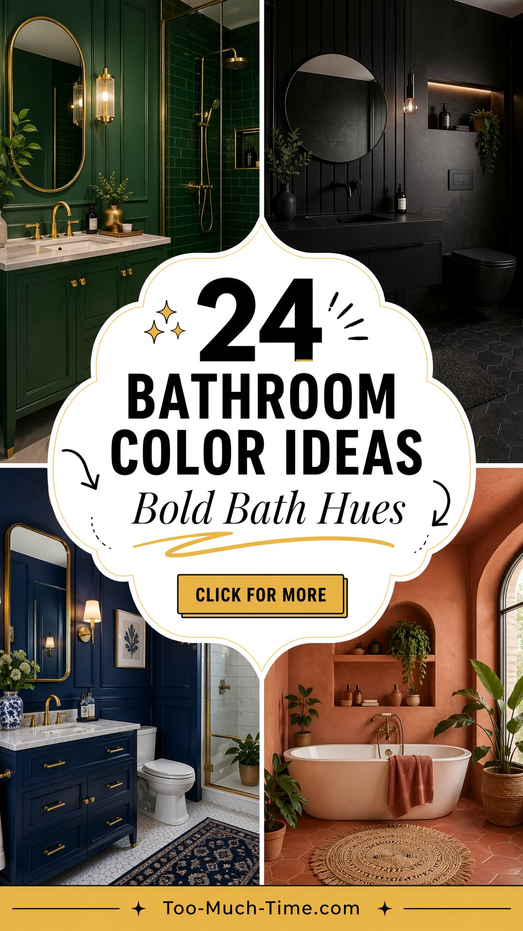 24 Bathroom Color Ideas for a Bold Polished Interior - 24 Bathroom Color Ideas for a Bold, Polished Interior