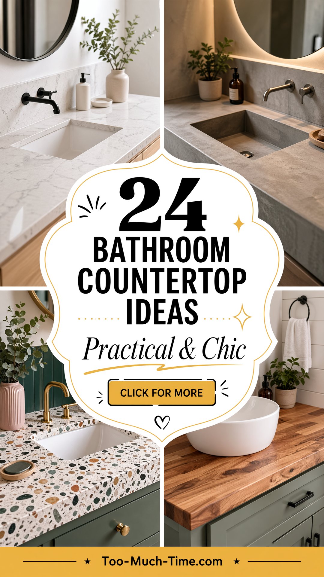 24 Bathroom Countertop Ideas for Practical Upgrades - 24 Bathroom Countertop Ideas for Practical Upgrades
