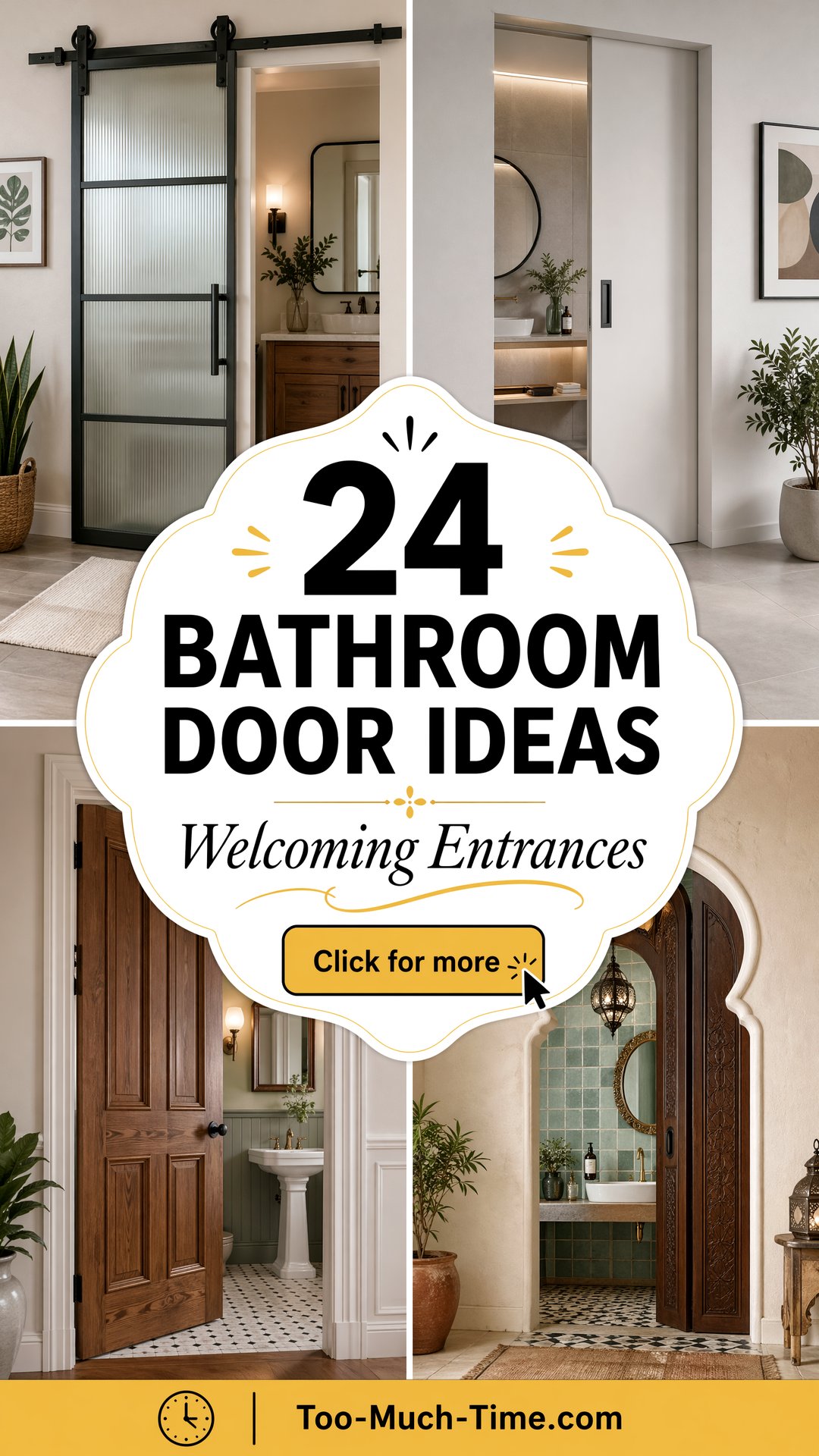 24 Bathroom Door Ideas for Welcoming Entrances and More - 24 Bathroom Door Ideas for Welcoming Entrances and More