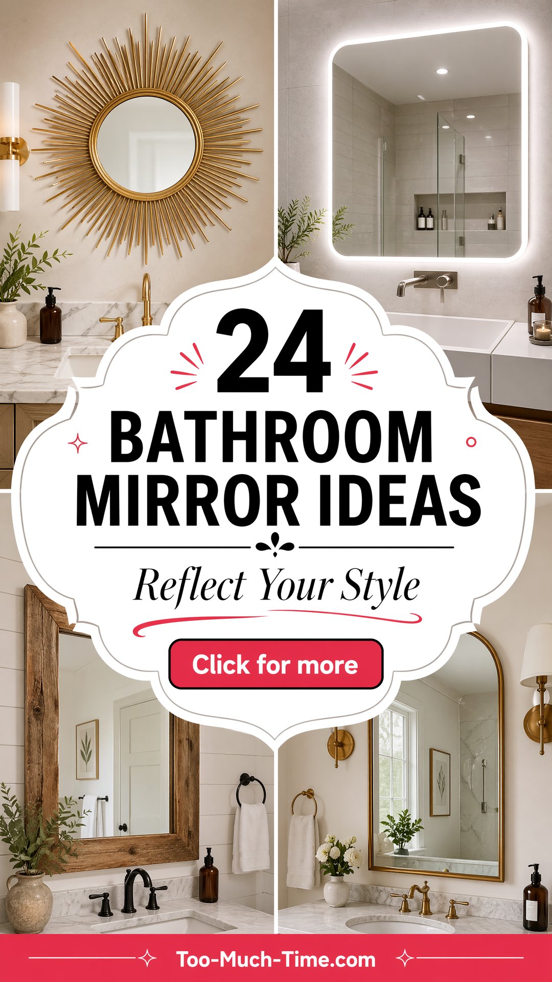 24 Bathroom Mirror Ideas Reflective Accents for Baths - 24 Bathroom Mirror Ideas: Reflective Accents for Baths