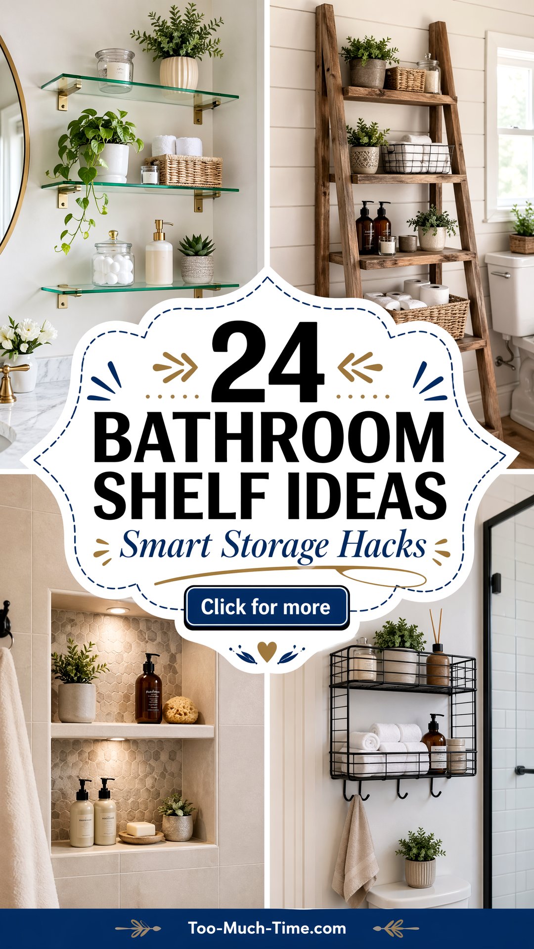 24 Bathroom Shelf Ideas Space-saving Storage Ideas - 24 Bathroom Shelf Ideas: Space-saving Storage Ideas