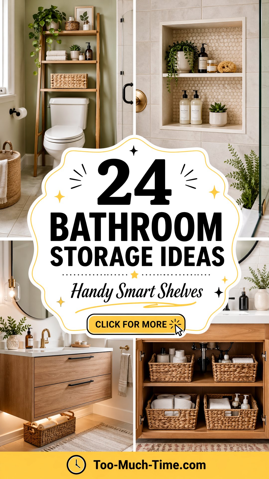 24 Bathroom Storage Ideas Handy Shelves and Organizers - 24 Bathroom Storage Ideas: Handy Shelves and Organizers