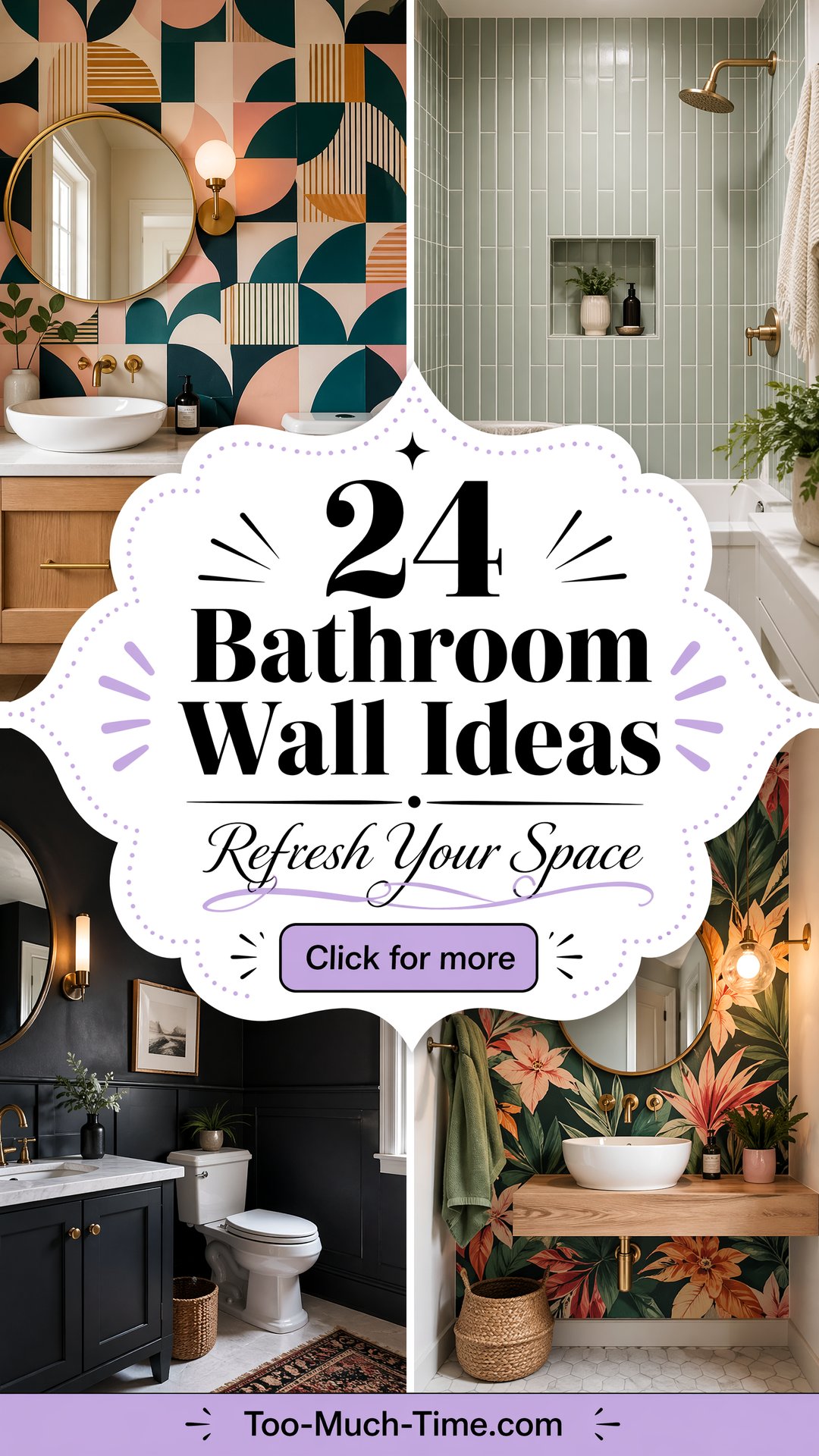 24 Bathroom Wall Ideas to Refresh Your Small Space - 24 Bathroom Wall Ideas to Refresh Your Small Space