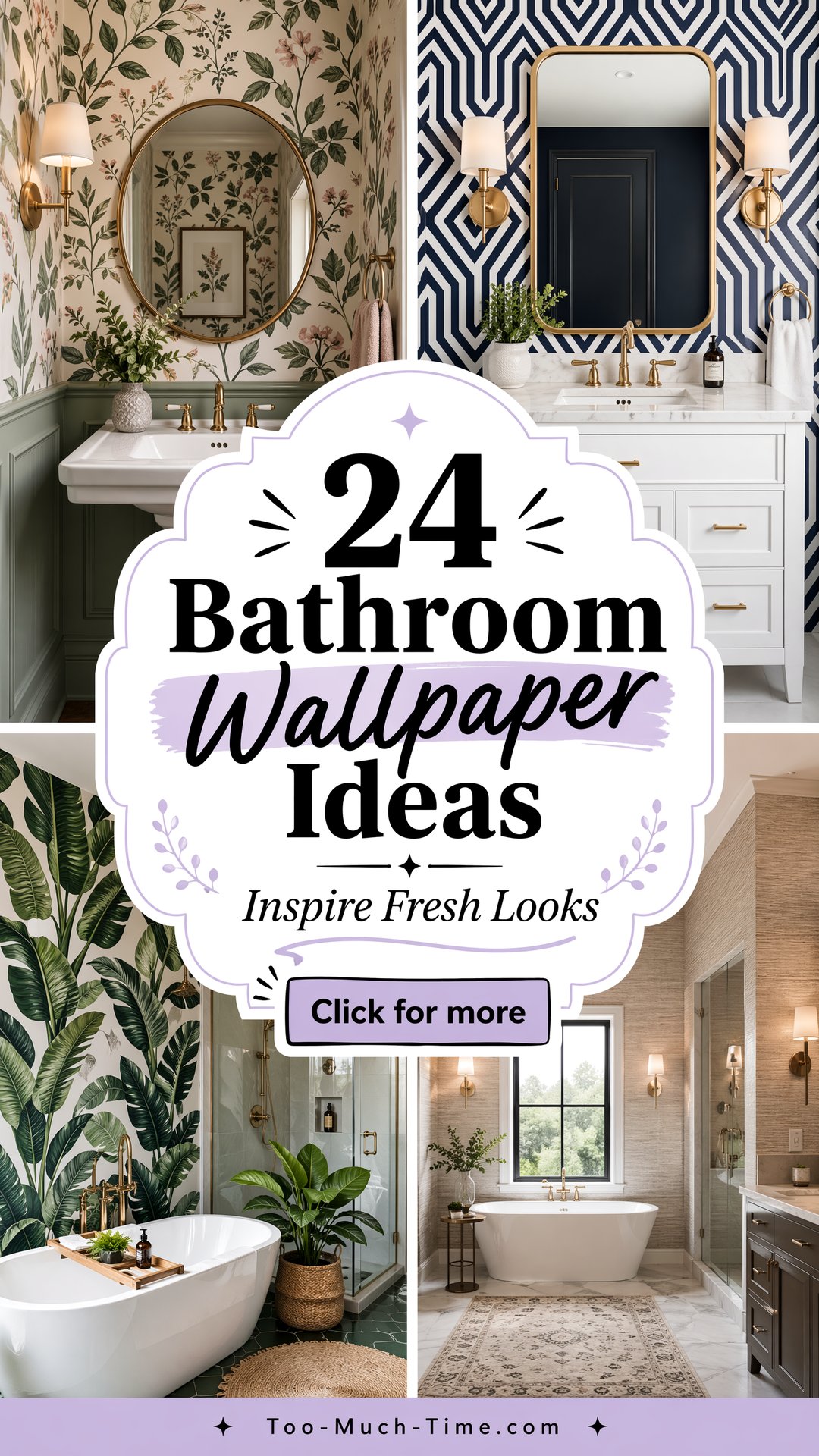 24 Bathroom Wallpaper Ideas to Inspire Fresh Looks - 24 Bathroom Wallpaper Ideas to Inspire Fresh Looks
